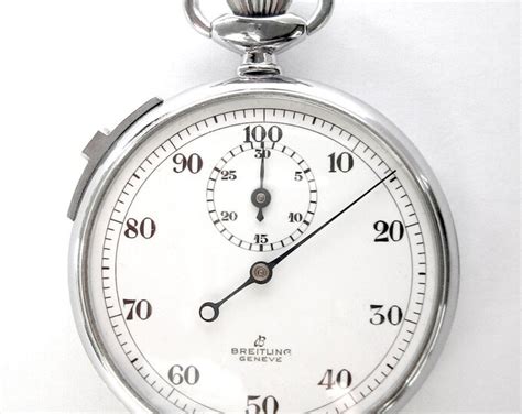 Vintage Breitling Stopwatch 1/10 Pocket Sports Chronograph